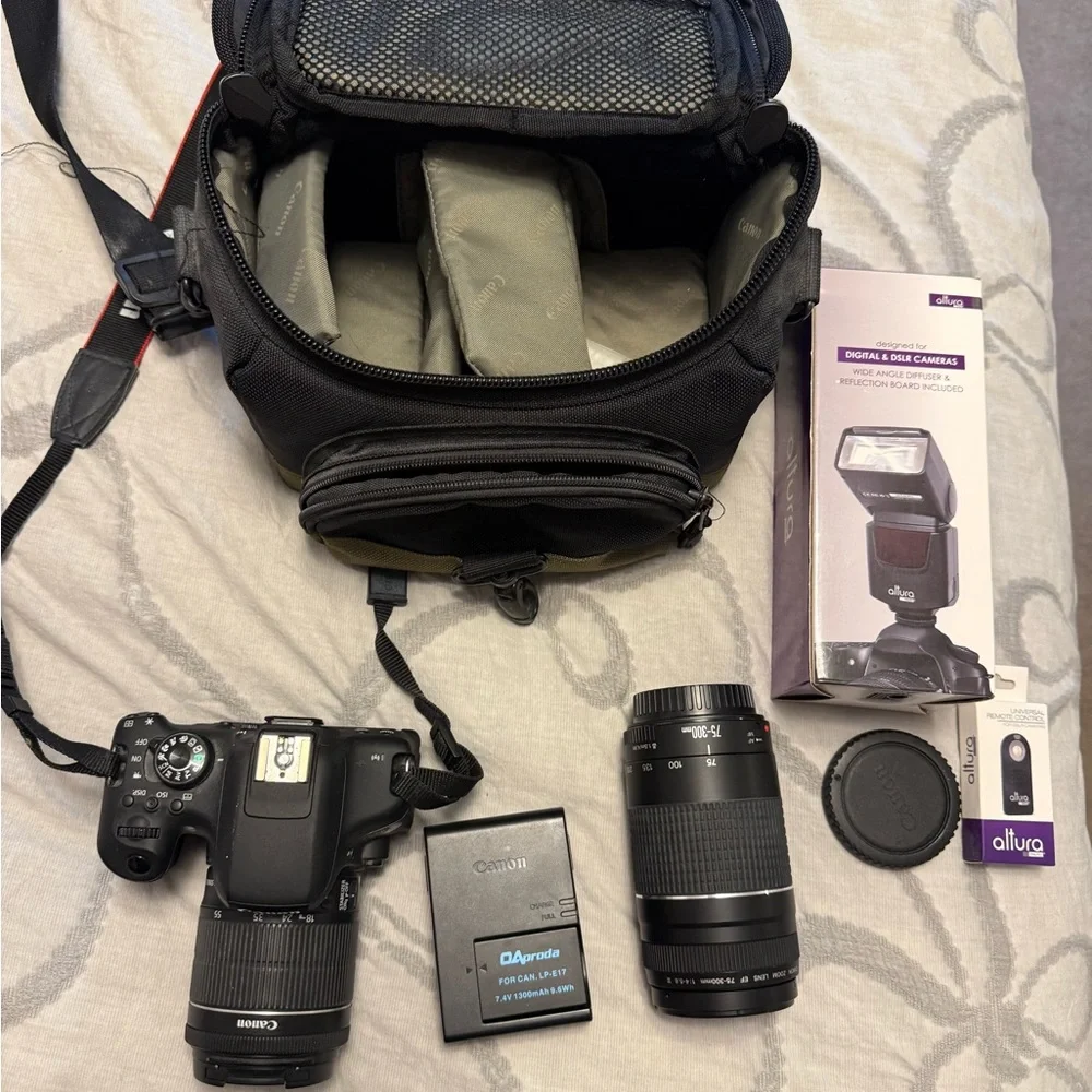 Canon Black DSLR  T6i Camera with Accessories